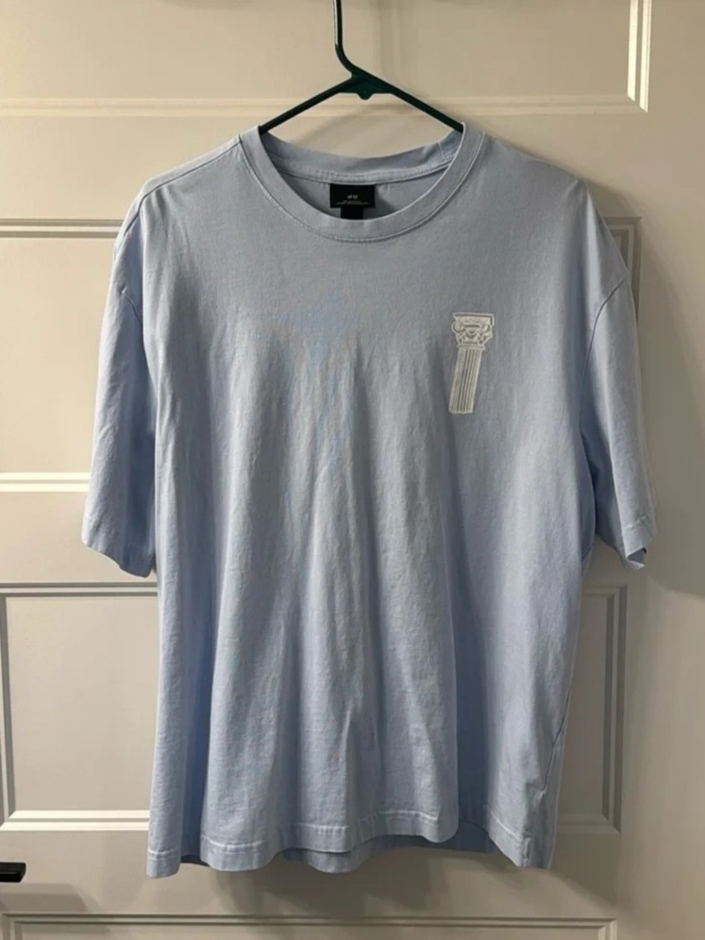 Men's Light Blue Graphic Crewneck Tee